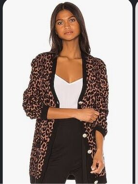 Milly Cheetah cardigan Medium